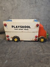 Vintage Playskool Wooden Take Apart Truck Pul...