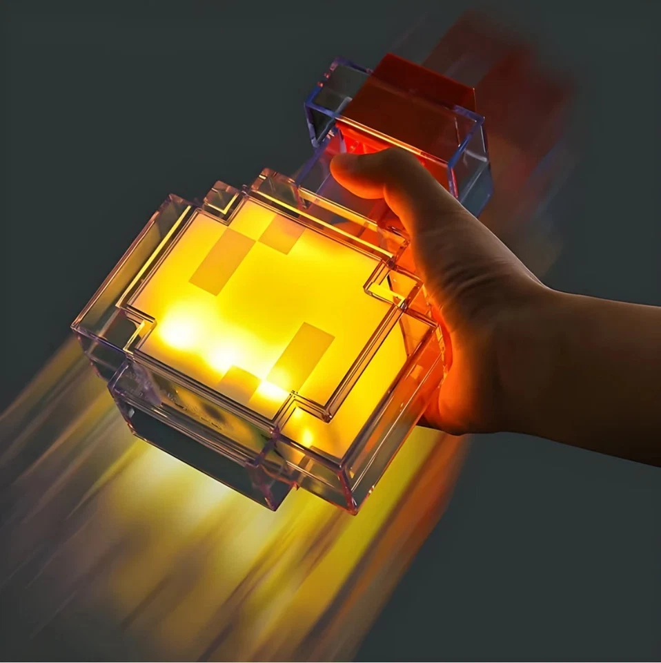 Botella de poción Minecraft luz nocturna antorcha cambio de color lámpara LED recargable Foto 3 de 4