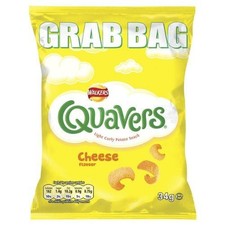 Walkers Quavers Grab Bag Cheese Flavour 34g x 30 Pack