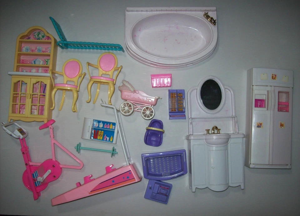 Lote Mixto de Accesorios para Juegos Barbie, Vintage Años 90 Foto 2 de 4