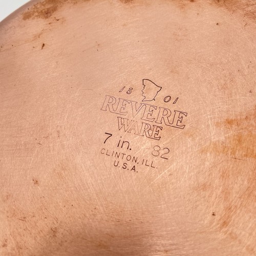 Revere Ware - Vintage 7 Zoll Bratpfanne Pfanne Kupferboden Clinton Ill OHNE DECKEL 82 - Bild 7 von 8