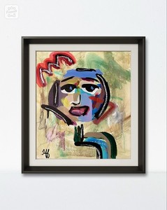 14x11 Unframed Original Expressionism Woman Handmade Acrylic