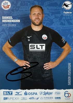 Autogrammkarte Chef-Trainer Daniel Brinkmann  - FC Hansa Rostock 2025-2026
