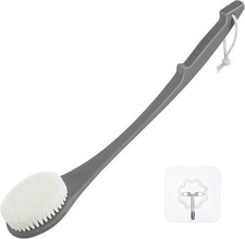 Body Brush Back Scrubber, 17 in Never Mold Back Brush Long Handle for Shower, Ex