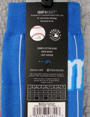Stance Miami Marlins City Connect Sugar Kings Socks Size Large MLB Baseball - Picture 9 of 9