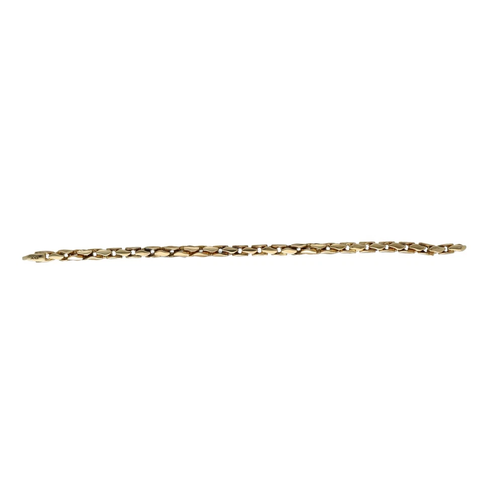 David Yurman 18k 750 Yellow Gold Fluted Chain 5 mm Bracelet 7.5" - Image 3 of 3