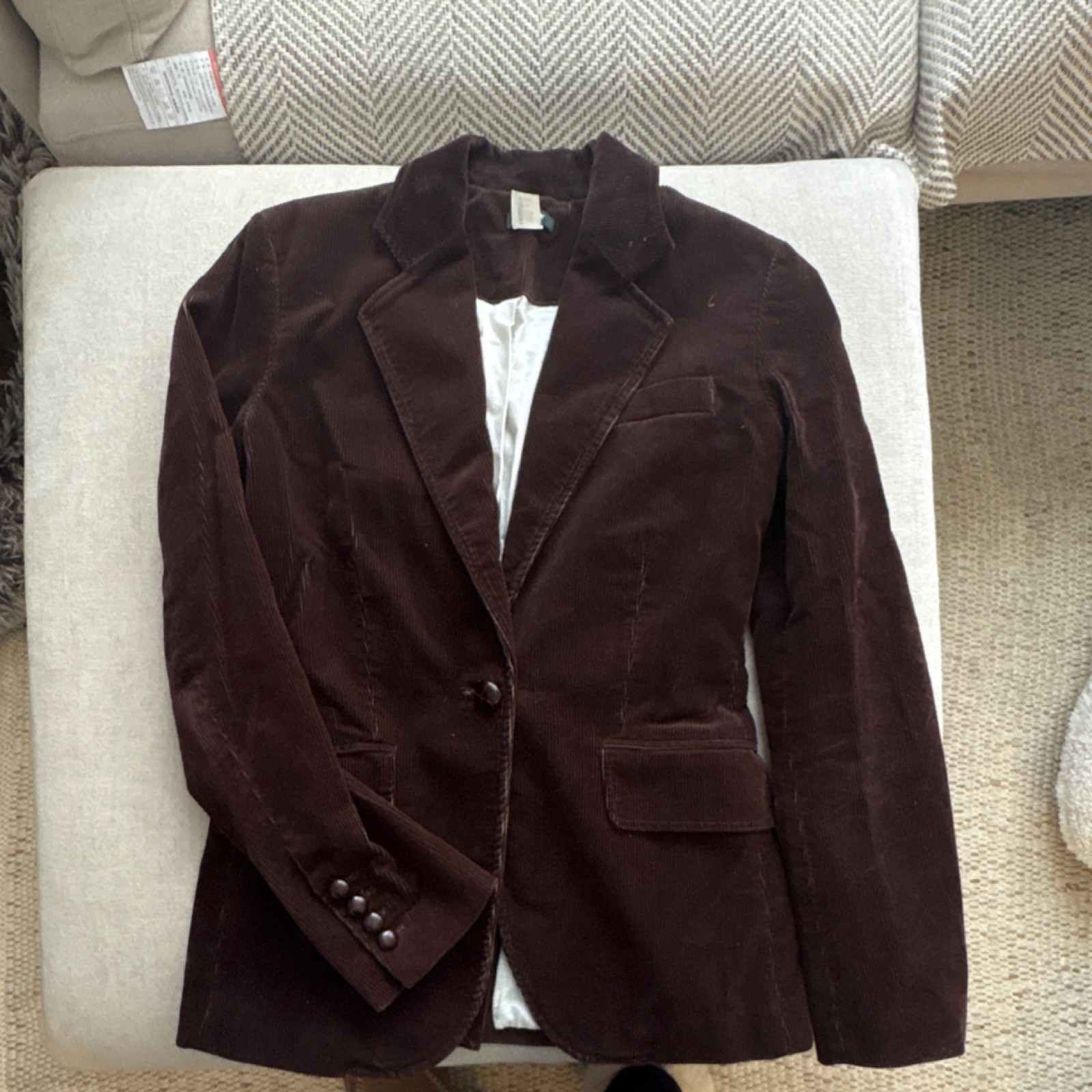 J.CREW Brown Mid-Length Collared Button Blazer Ja… - image 1