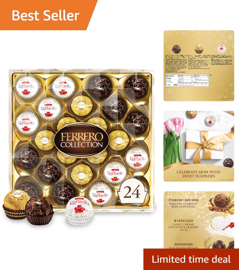 Italian Chocolate Gift Box Assorted Hazelnut Coconut and Dark