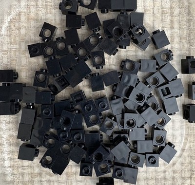 LEGO 100-piece Black 1x1 Technic Bricks with hole 1 x 1 FREEE SHIPPING