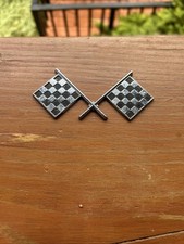 1955 Ford Thunderbird Checkered Flag Embelm Original 1955 Ford Thunderbird Checkered Flag Embelm Original