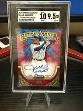 2024 BOWMAN STERLING EXTRAVAGANZA AUTOS JUAN SOTO RED REFRACTOR /5 SGC 9.5 AUTO