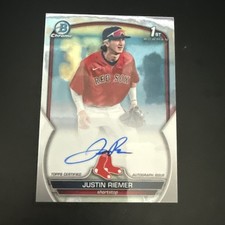 2023 Bowman Draft Justin Riemer Chrome Auto 1st #CDA-JRI Red Sox