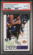 2020 PANINI DONRUSS ALL TIME LEAGUE LEADERS #2 LEBRON JAMES PSA 10