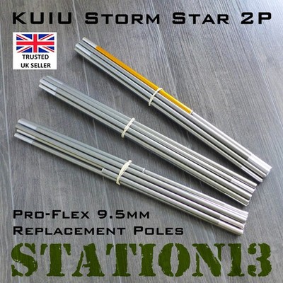 KUIU Storm Star 2P Zelt - 9,5 mm 7001-T6 Alu - Ersatzzeltstangen - NEU