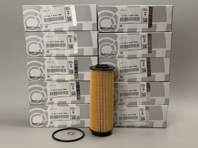 Set x10  Genuine BMW Engine Oil Filter Element 11427826799 11428583898