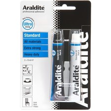 Araldite Standard Epoxy Adhesive Glue 2 x 15ml Tubes for Metal Wood Ceramics