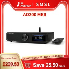 SMSL AO200 MKII Digital Power Amplifier Bluetooth 5.0 Input XLR Speaker Output