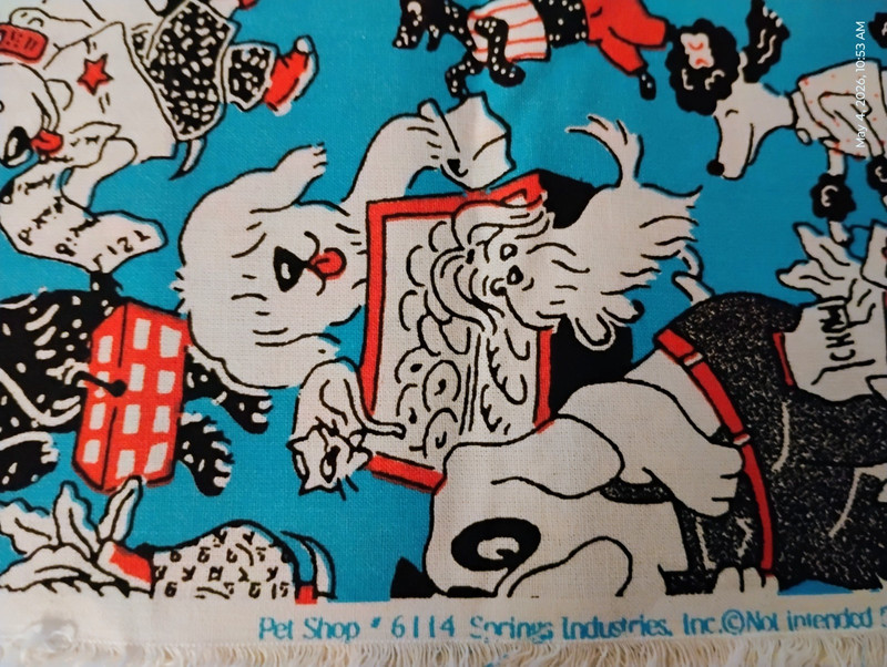 PET SHOP - #6114 Springs Industries Inc. fabric quilting