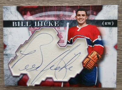 BILL HICKE Custom Cut signed autographed card Montreal Canadiens