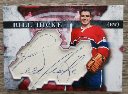 BILL HICKE Custom Cut signed autographed card Montreal Canadiens