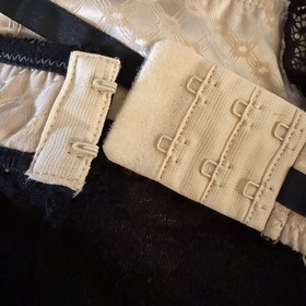 Aubade Women's Black Tan Lace Sheer Garter Belt Lingerie Size L Large