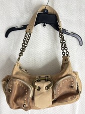 borsa a tracolla vintage Francesco Biasia pelle boho mano, anello ferramenta Y2K