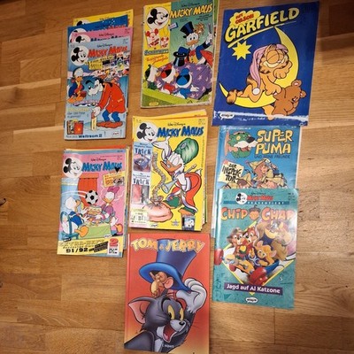 Micky Maus Comics 1985 - 1992, Tom & Jerry Bücher,Chip & Chap,Garfield , S. Puma