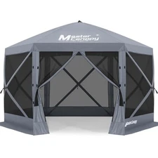  Portable Screen House Room Pop up Gazebo Outdoor Camping Tent with 10x10 Gray