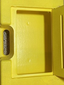 Lot Vintage K'NEX Yellow Box Hard KNEX Carrying Case  filled with pieces parts