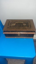 Vintage Metal Cash Tin Money Box Antique item for restoration