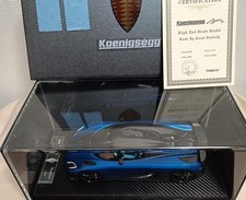 FrontiArt Koenigsegg Regera 1/18 Bleu Près Du Neuf.
