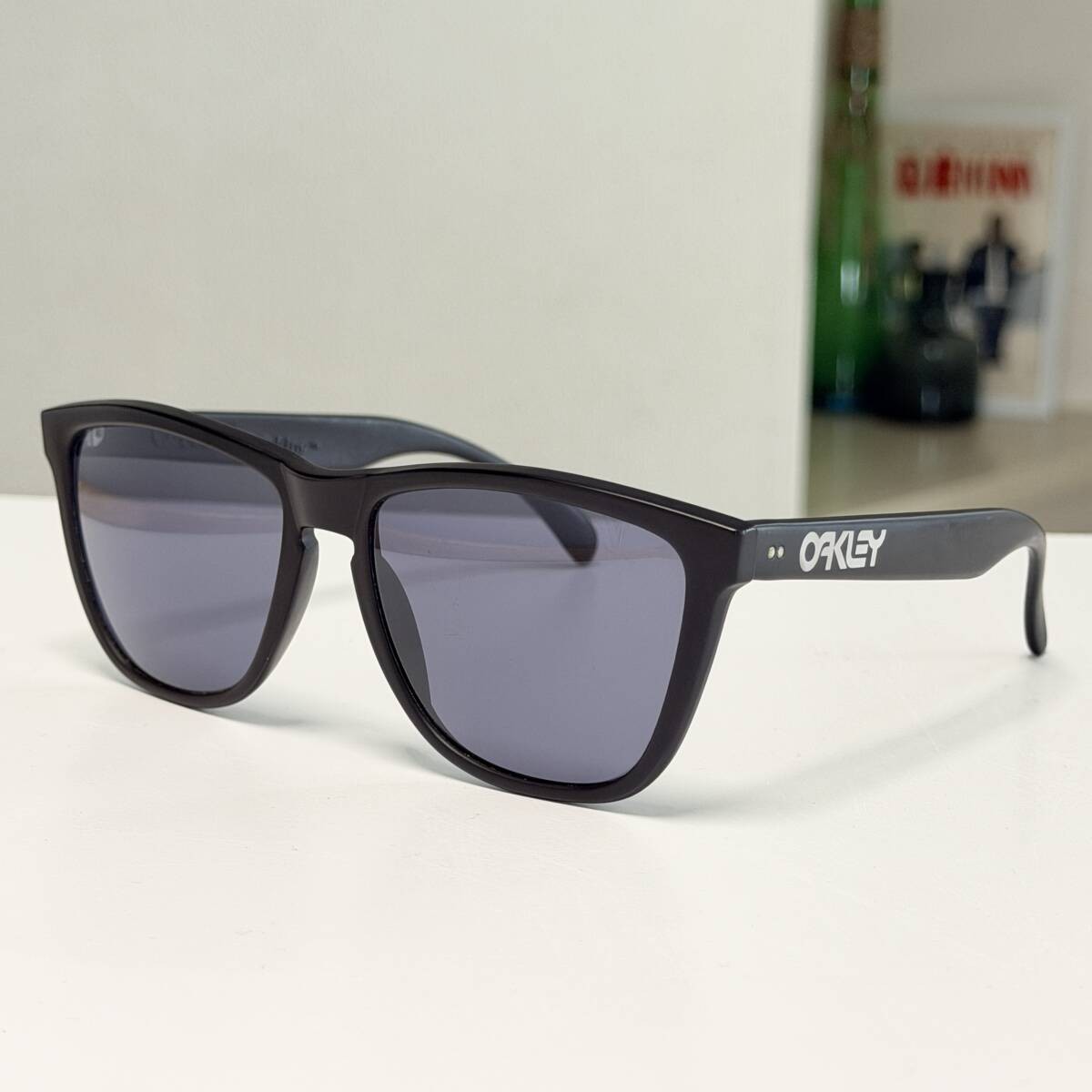OAKLEY Vintage sunglasses frogskins Made in Japan Matte Black Rare