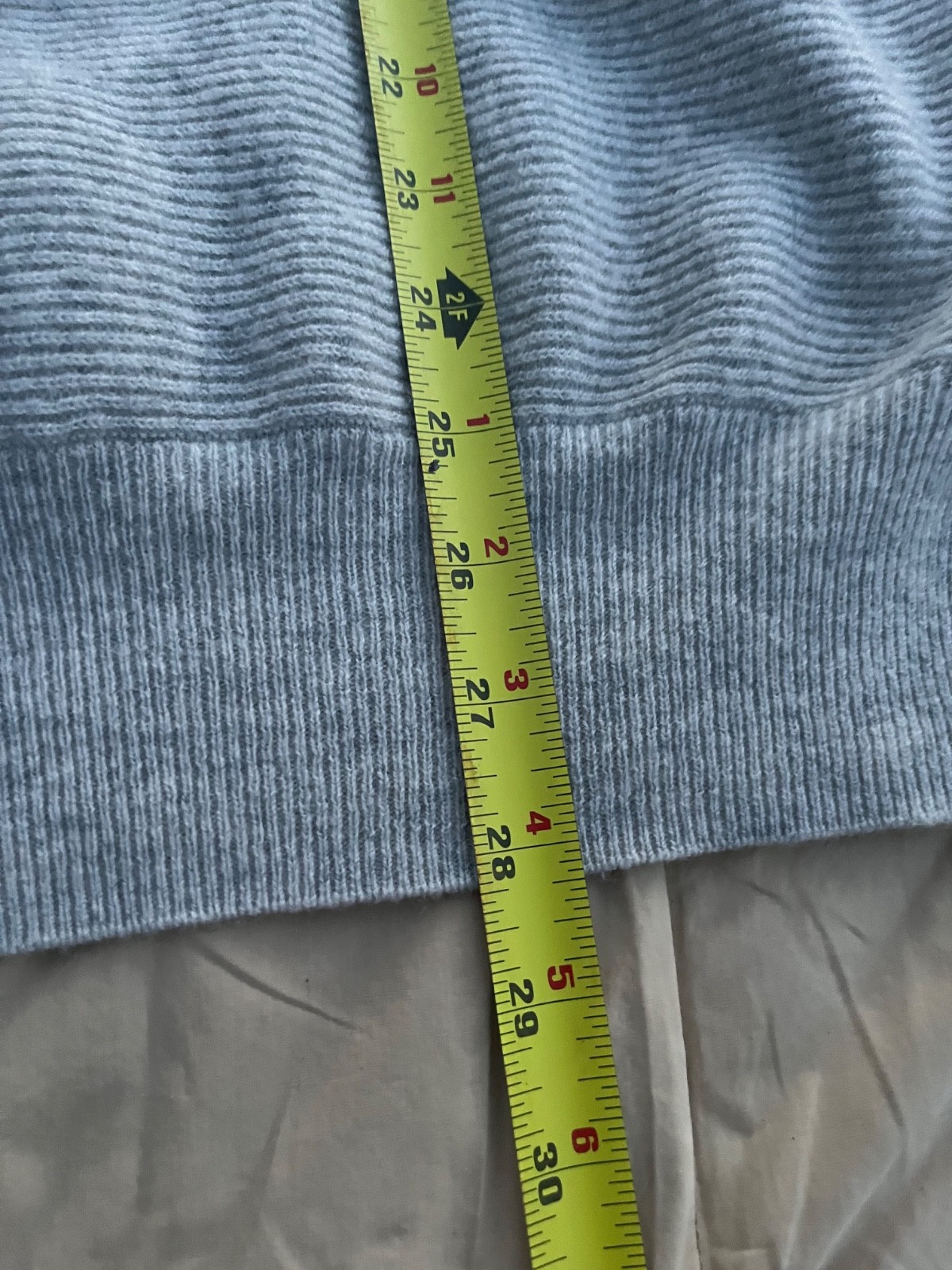 Allsaints Ridley Ribbed Wool Cashmere Sweater in Grey, Size S image 5