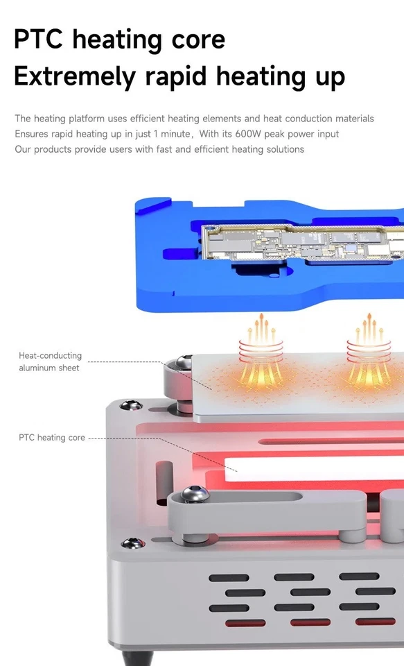 iPhone Motherboard PreHeater HotPlate Mechanic Heat Air AIO Apple X-15 Series UK - Image 3 of 4