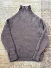 Andersen 5-Gauge Merino Wool Turtle Neck Sweater Navy Used Good Condition