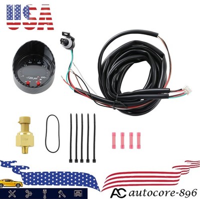 AEM Electronics Digital Oil Fuel Pressure Gauge X-Series 100PSI / 7BAR BLACK