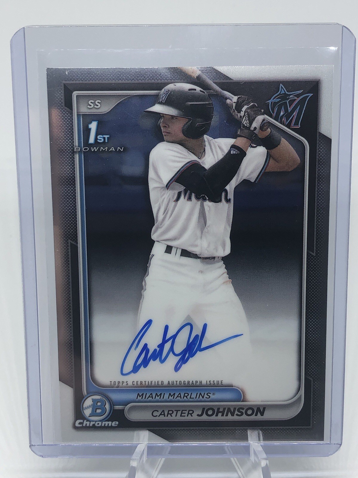 2024 Bowman Draft Carter Johnson Chrome Auto 1st #CPA-CJ Marlins