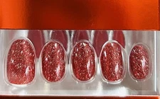 Red Aspen Christmas Short Almond Red Glitter Little Miss Patriotic, Philippa 🎁