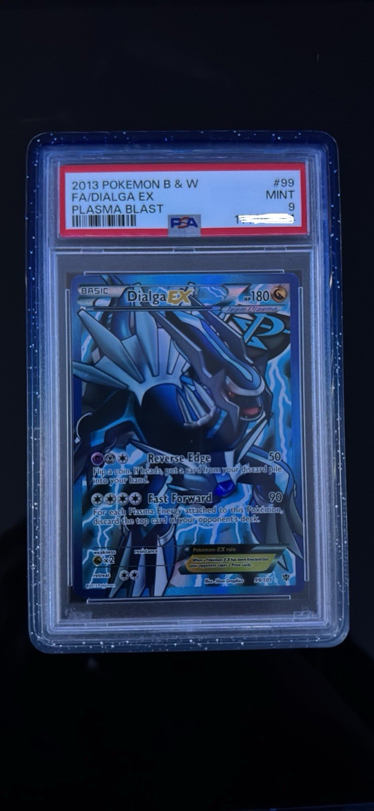 PSA 9 Mint 2013 POKEMON BLACK & WHITE PLASMA BLAST #99 FULL ART Dialga EX