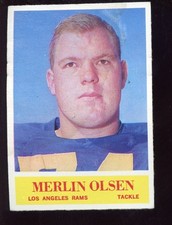 1964 Philadelphia Gum Football Card #91 Merlin Olsen Rookie. rookie card picture
