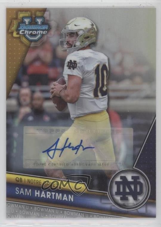 2023 Bowman U Chrome Prospect Refractor 262/499 Sam Hartman #165 Auto 1c7