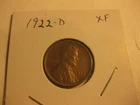 1922-D  Lincoln Cents / XF