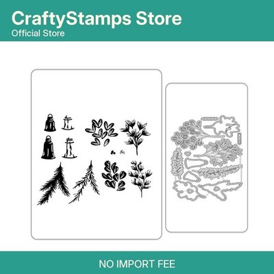 Z8212 Leaf Foliage Clear Stamp Cutting Dies DIY Scrapbooking Card Craft