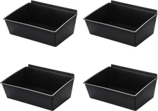 Sumnacon Slatwall Bins 4 Pcs Large Slatwall Organizer for Garage Plastic Slatwal
