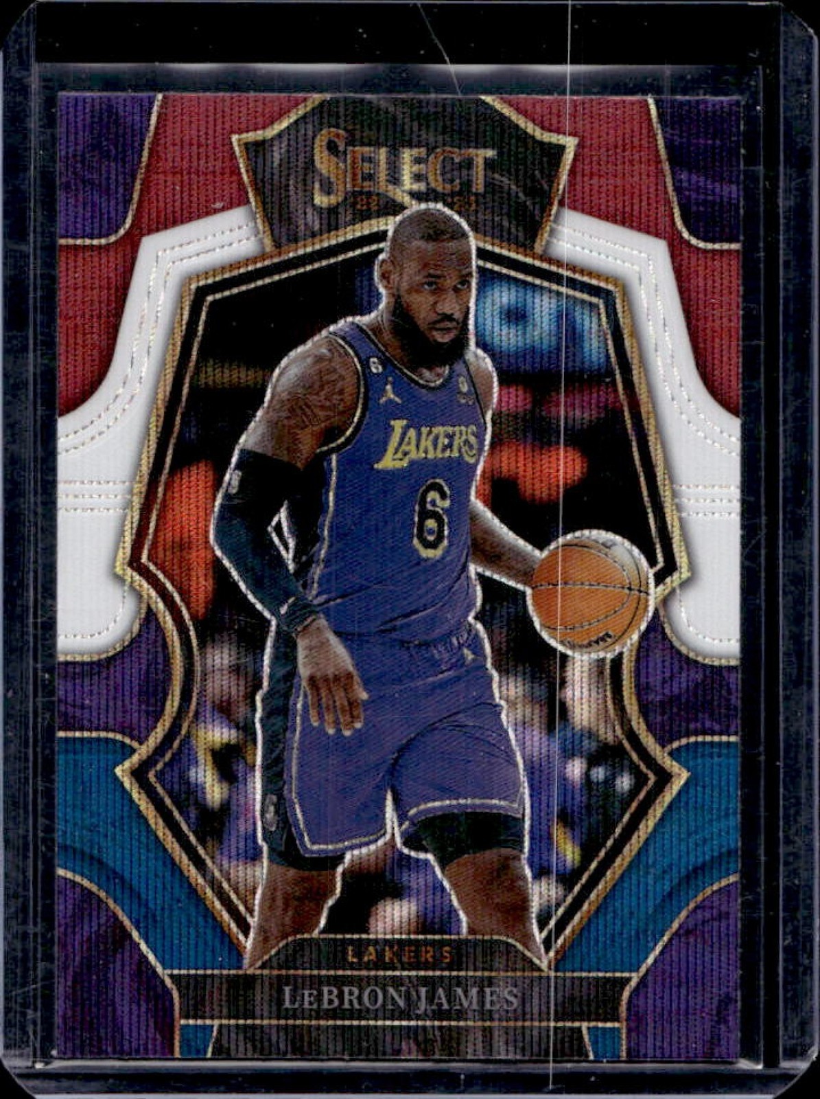 2022-23 Select LeBron James Tri Color Prizms Premier Level #126 Lakers