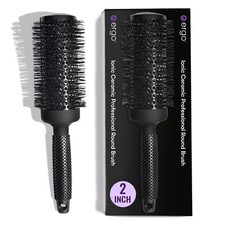 ERGO Ceramic Ionic Round Brush for Blow Out - Salon Quality Hair Brushes for Wom