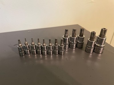 Mac Tools TORX set 3/8 1/2  1/4 assortment  Chrome t55 t50 t45 t40 t27 t25....