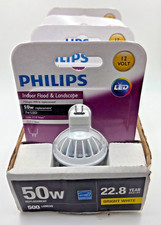 Lot Of 4 Philips Led Mr16 Gu5.3 7w 50w Equivalent 3000k Dimmable Flood Bulb New