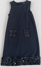 Land's End Girls Black Sleeveless Dress with Black Sequins Size Large 14 49