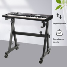 Metal Piano Keyboard Z Stand with Wheels Heavy-Duty Portable Foldable Stable UK